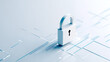 © Govan - Digital security lock technology illustration on white background