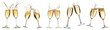 © Rawpixel.com - PNG Celebratory champagne glasses clinking, element set on transparent background