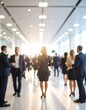 © Stefan Schurr - Blurred shot of business people at party or corporate event in office center