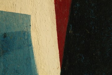 Wall Mural - abstract shapes and colors create a striking visual composition in an indoor setting emphasizing con