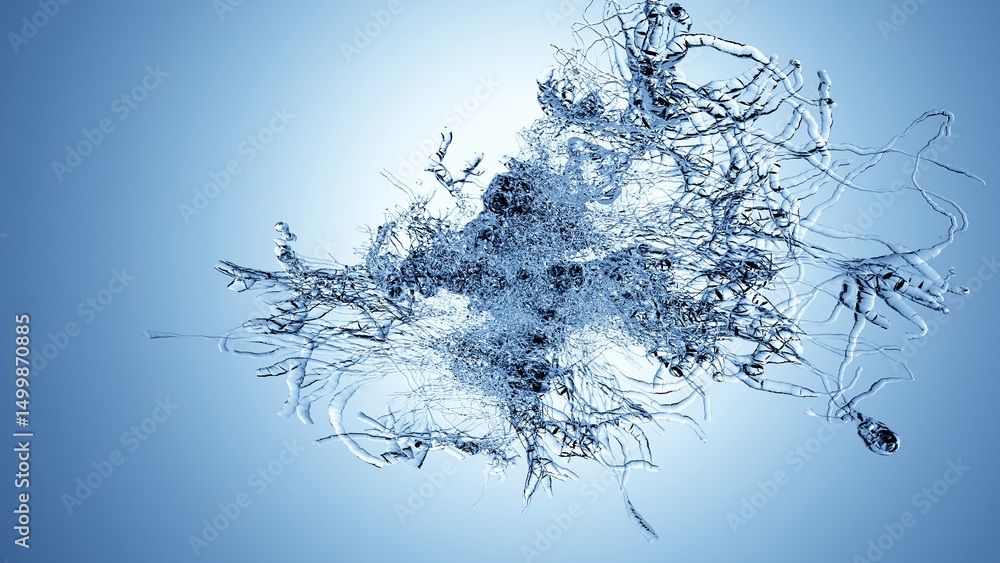 Cancer cell growth uncontrollably over tissue, Tumor infection cells ...