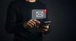 © Shabbir - A Person Holding a Smartphone, Checking a New Email Notification Modern Digital Communication and Instant Messaging