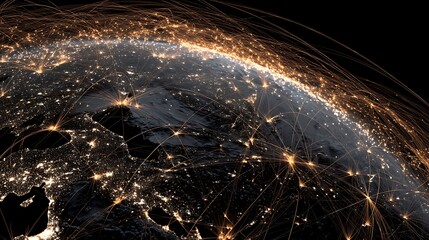 Aufkleber - Mobile technology business concept, global network connection