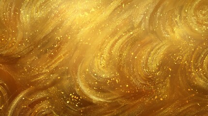 Fototapete - 3D abstract wallpaper, three-dimensional dark golden and black background, black and gold background