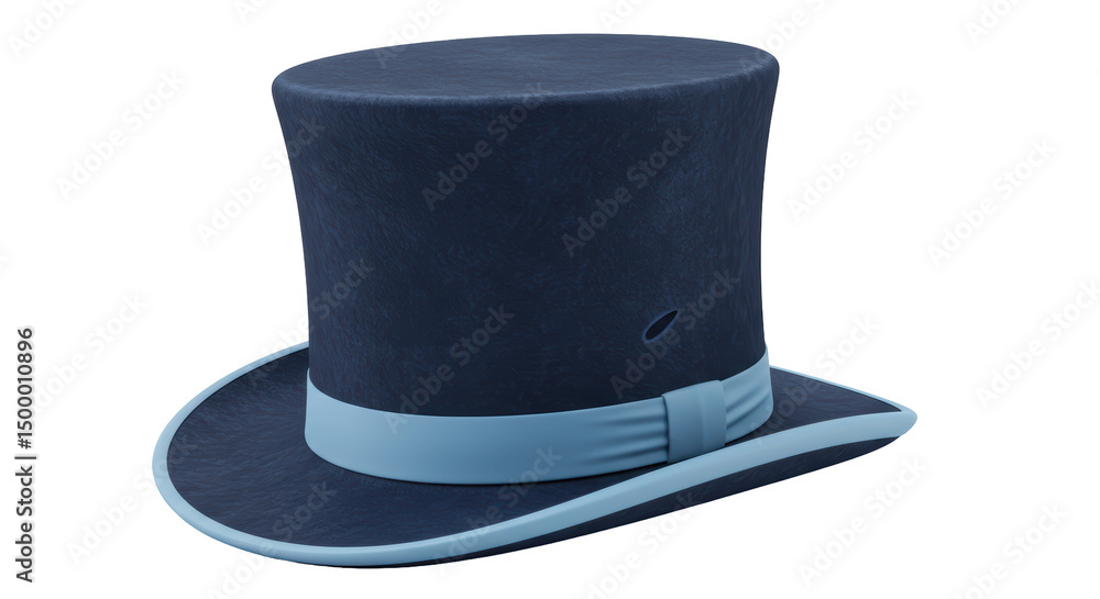 Isolated blue top hat