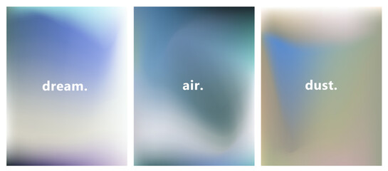Fototapete - Soft abstract vector illustration with blue and pastel blurred gradient backgrounds. Minimalist gradient mesh style is a top trend for 2025 visuals.