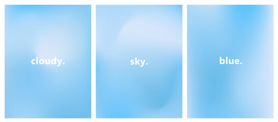 Fototapete - Vector illustration features abstract, soft gradient backgrounds in pastel tones.  The style is modern blur (blurry gradients)—a popular trend in 2025.