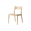 © chalindu - Front view of a wooden chair with a minimalist design.