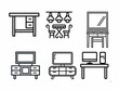 © Isaac - A set of home furniture icons.
