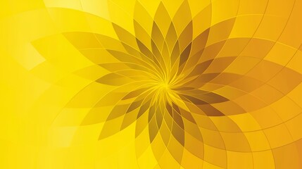 Aufkleber - Yellow flower with a spiral shape. The flower is surrounded by a yellow background. The flower is the main focus of the image