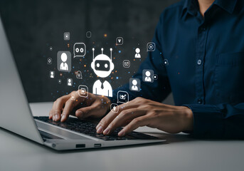 Exploring ai chatbot technology for business automation and customer support on laptop computer use case