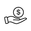 © Luo ZHenG - Hand Holding Coin Outline Icons