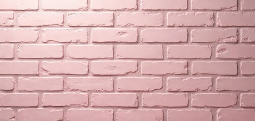 Leinwandbilder - Pastel pink brick wall texture for feminine design projects. Vintage urban background, fashionable interior decor, ideal for beauty product or fashion design. Surface texture, construction.