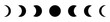 © Maksim - Moon phase symbol. Crescent icon in glyph. Crescent icon set. Lunar symbol in black. Moon silhouette.