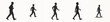 © NineteenVisualStudio - Silhouette of Men Walking Side View – Isolated Vector Set