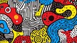© kkkiim graphic - Memphis geometric seamless pattern with multicolor abstract background