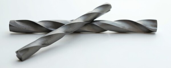 Leinwandbilder - Close-up of HSS, cemented carbide step drills isolated on white. Engineering tools for industrial applications. Cutting tools for metalworking, precision drilling, machine parts.