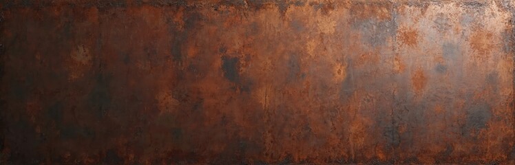 Aufkleber - Grungy rusty metal texture background. Weathered iron plate surface with corrosion. Vintage design for industrial, grunge style projects. Rough, aged, dirty metallic structure.