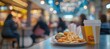 © Forex - Food and drinks on a table in a busy food court