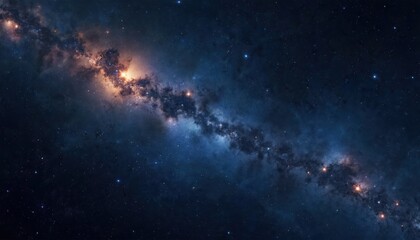 Aufkleber - Abstract illustration cosmic space background, starry night sky. Galactic galaxy nebulas, stars, bright celestial bodies. Universe illustration, deep space, science fiction wallpaper.