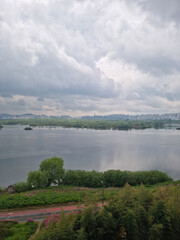 Canvas Print - This is the scenery of the Namhan River in Korea.