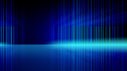 Wall Mural - a grand and simple background with tech-savvy blue lines