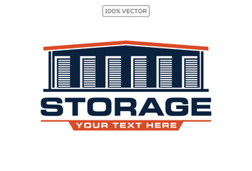 vector graphic of self storage company logo design template illustration