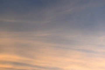Wall Mural - beautiful golden sky and white cloud background in springtime