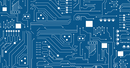 Wall Mural - abstract technology background. electronic circuit board close up. vector illustration