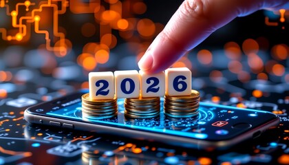 digital banking revolution: finger swiping 