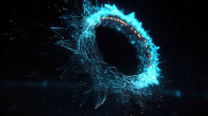 A circular object set against a dark background illustrating the concept of quantum-fueled fib pattern integrity validator