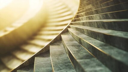 Wall Mural - elegant spiral staircase with intricate design and warm lighting in a modern architectural setting