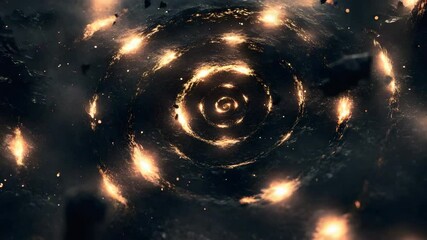 Wall Mural - mesmerizing spiral galaxy forming a stunning vortex in the core of an enigmatic black hole