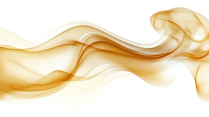 Wall Mural - Abstract design of flowing golden smoke patterns.