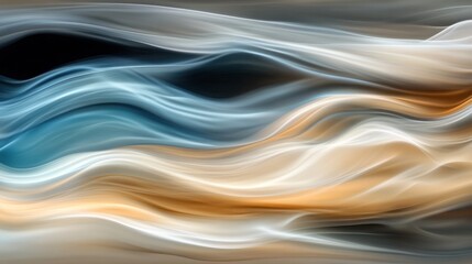 Wall Mural - Abstract design of flowing, blended colors.