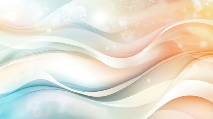 Wall Mural - Soft, flowing abstract design with pastel hues.