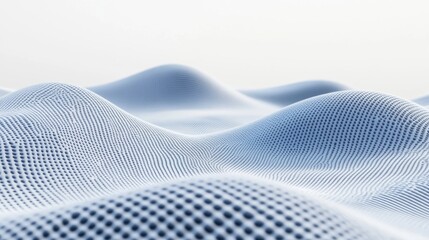 Wall Mural - Abstract digital landscape with textured waves.