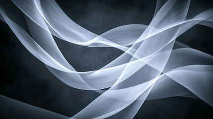 Wall Mural - ethereal light waves abstract background with soft flowing curves and gentle movement in shades of w