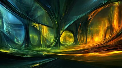 Wall Mural - vibrant colorful abstract painting showcasing bold brushstrokes and dynamic swirls of colorful hues