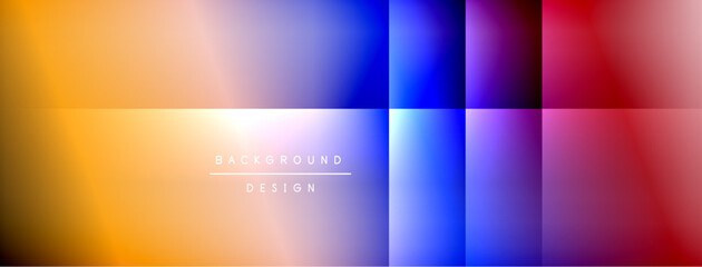 Leinwandbilder - Abstract gradient background design. Vivid colors blend smoothly, creating modern visual effect. Text reads background design.