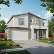 © HENRYF - 3D Rendering Of A Modern Residential House Exterior With Stone And White Facade