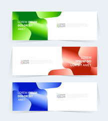 Wall Mural - geometric banner design with vector presentation template.