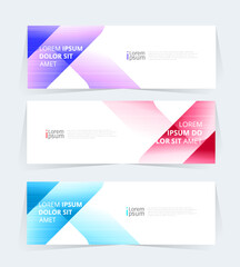 Wall Mural - geometric banner design with vector presentation template.