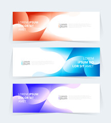 Wall Mural - geometric banner design with vector presentation template.