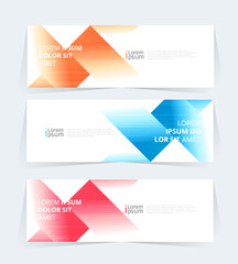 Wall Mural - geometric banner design with vector presentation template.
