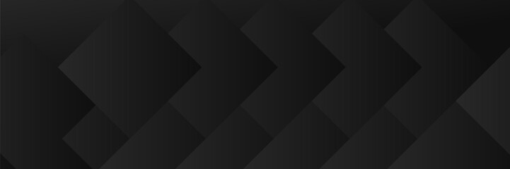 Wall Mural - abstract pattern black geometric banner design background.
