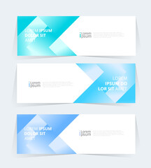 Wall Mural - geometric banner design with vector presentation template.