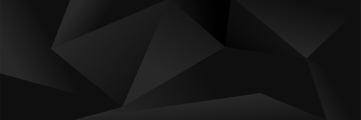 Wall Mural - abstract pattern black geometric banner design background.