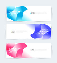 Wall Mural - geometric banner design with vector presentation template.