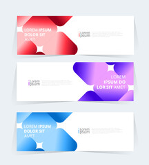 Wall Mural - geometric banner design with vector presentation template.